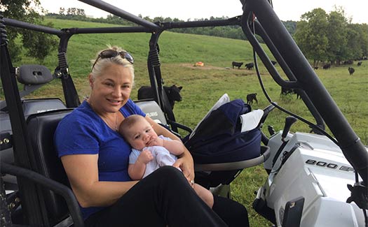 The family welcomed David Reid Coffey. He is the sixth generation to live on the farm.